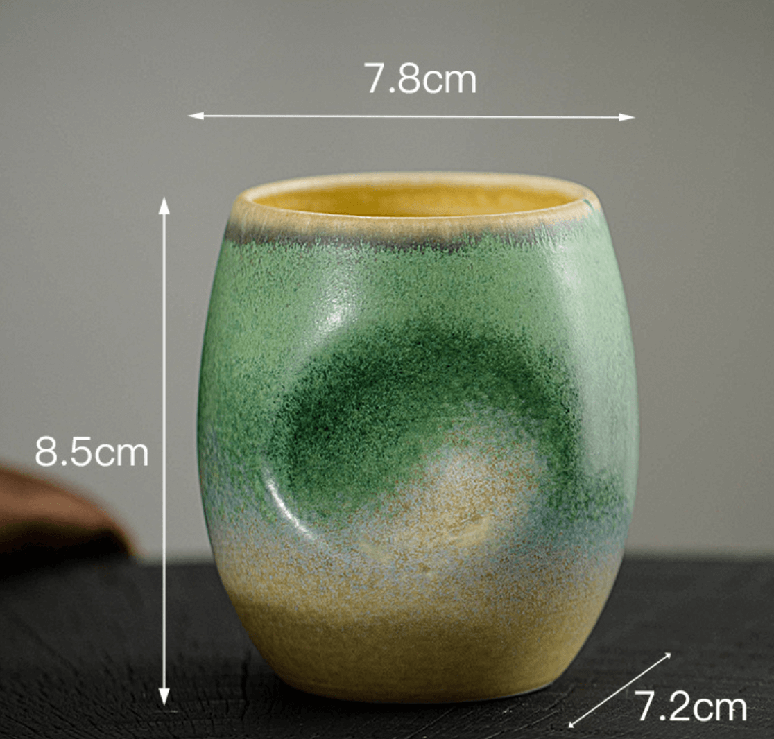 Zonema Ceramic Espresso Cup - Natural Glaze Coffee Mug