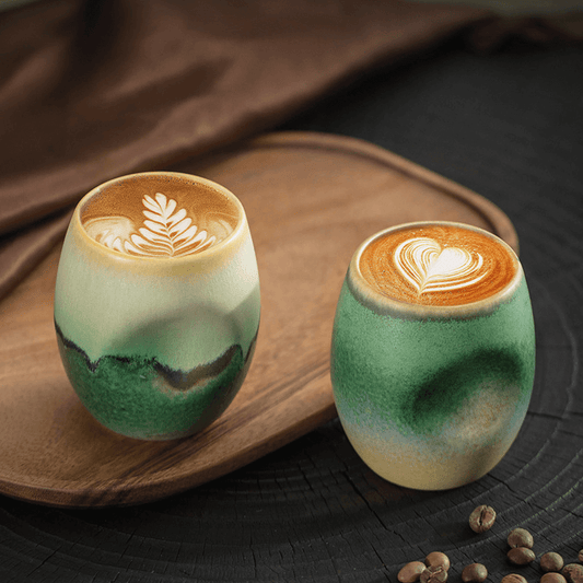 Zonema Ceramic Espresso Cup - Natural Glaze Coffee Mug