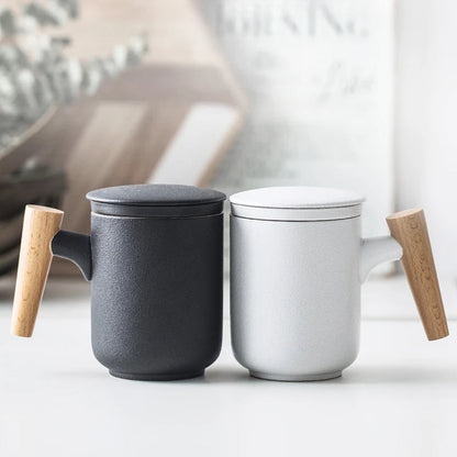Zonema Sora Frosted Ceramic Mug - Minimalist 350ml Coffee Cup
