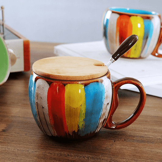 Zonema Kokoro Ceramic Couple Mug Set - 2 Piece Matching Coffee Mugs