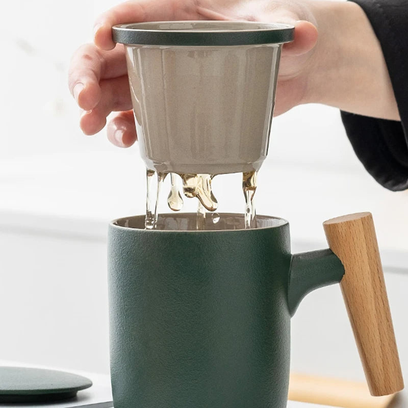 Zonema Sora Frosted Ceramic Mug - Minimalist 350ml Coffee Cup