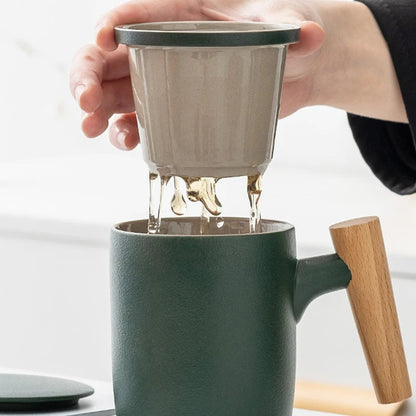 Zonema Sora Frosted Ceramic Mug - Minimalist 350ml Coffee Cup