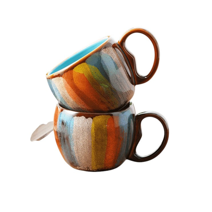 Zonema Kokoro Ceramic Couple Mug Set - 2 Piece Matching Coffee Mugs