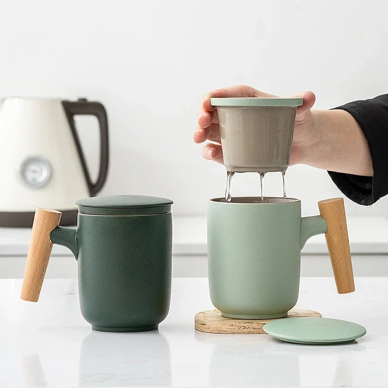 Zonema Sora Frosted Ceramic Mug - Minimalist 350ml Coffee Cup