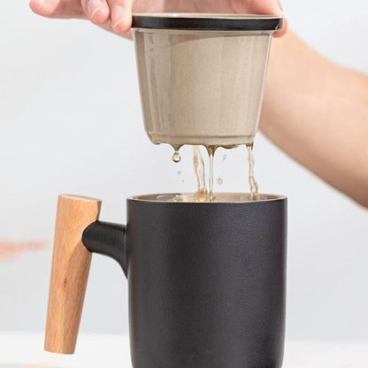 Zonema Sora Frosted Ceramic Mug - Minimalist 350ml Coffee Cup
