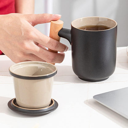 Zonema Sora Frosted Ceramic Mug - Minimalist 350ml Coffee Cup