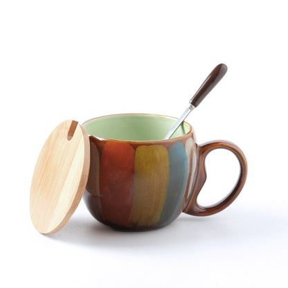 Zonema Kokoro Ceramic Couple Mug Set - 2 Piece Matching Coffee Mugs