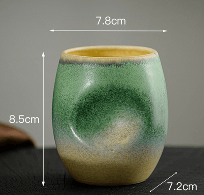 Zonema Ceramic Espresso Cup - Natural Glaze Coffee Mug