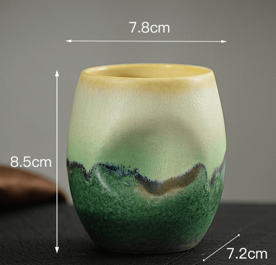 Zonema Ceramic Espresso Cup - Natural Glaze Coffee Mug