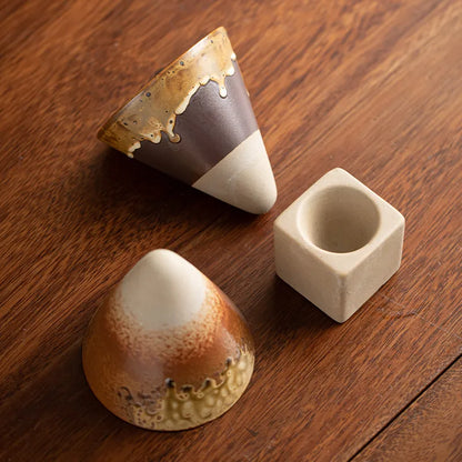 Kyoto Style Ceramic Espresso Cup Set - 200ml Minimalist Coffee Mug
