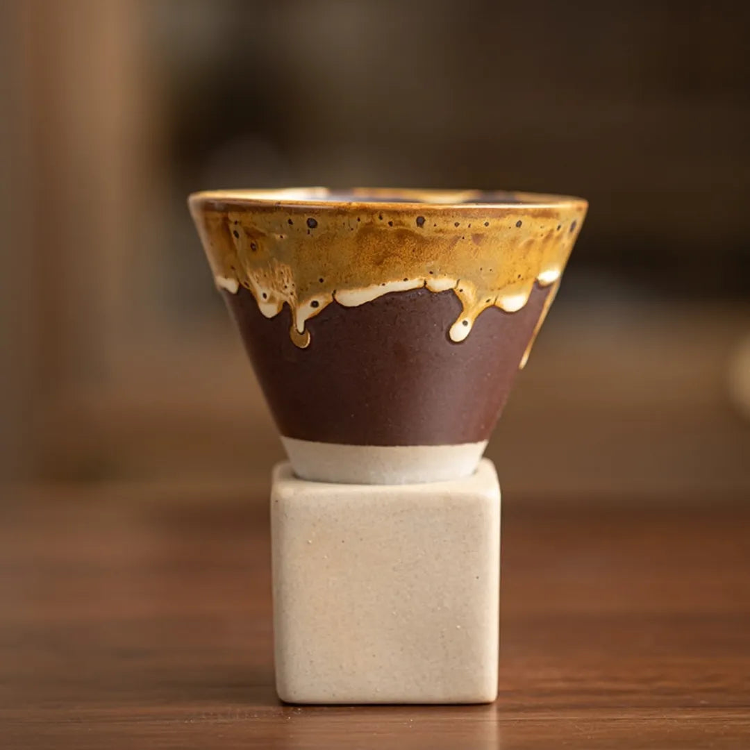 Kyoto Style Ceramic Espresso Cup Set - 200ml Minimalist Coffee Mug