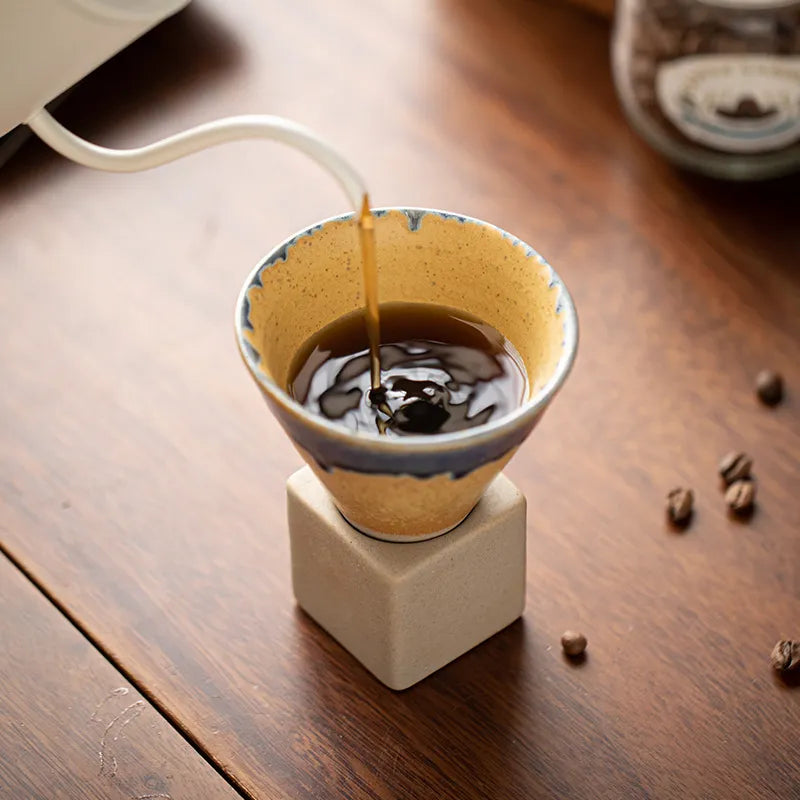 Kyoto Style Ceramic Espresso Cup Set - 200ml Minimalist Coffee Mug