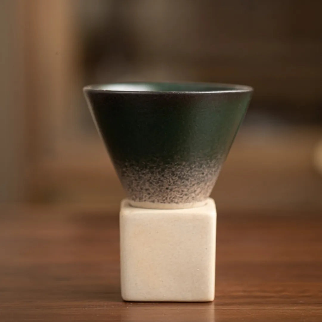 Kyoto Style Ceramic Espresso Cup Set - 200ml Minimalist Coffee Mug