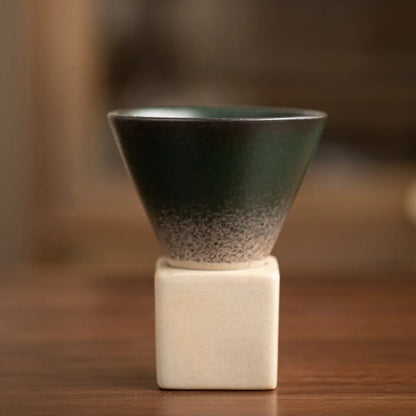 Kyoto Style Ceramic Espresso Cup Set - 200ml Minimalist Coffee Mug