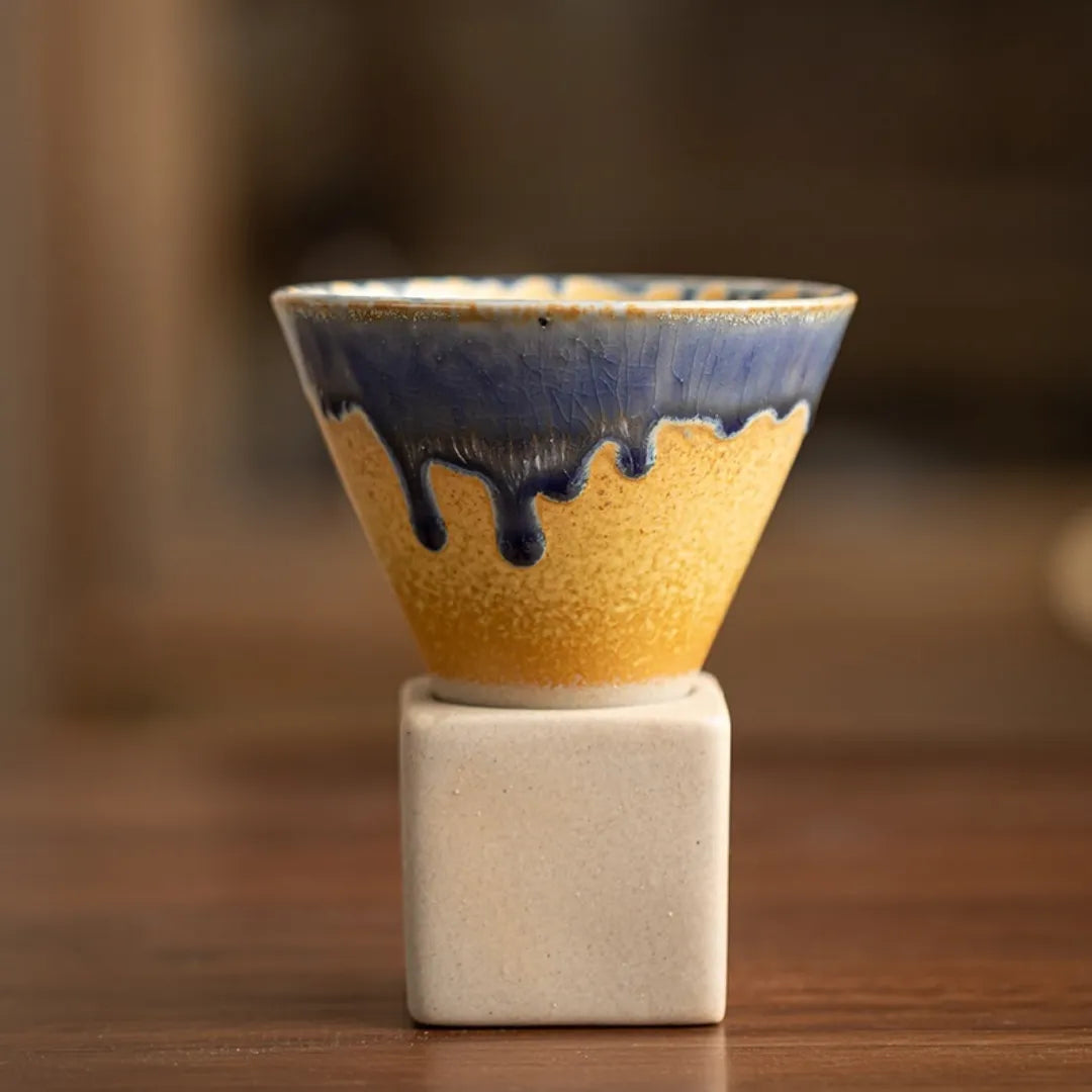 Kyoto Style Ceramic Espresso Cup Set - 200ml Minimalist Coffee Mug